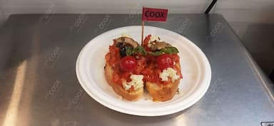 Delicious Tomato Mushroom Bruschetta prepared by COOX