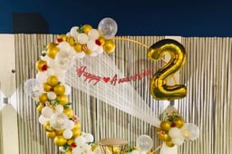 2nd Delight White Anniversary Decor