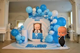 Boss Baby theme With Blue Balloons