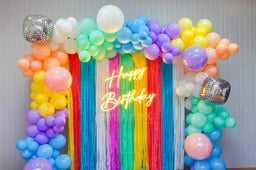 Colorful Birthday Balloon Decoration