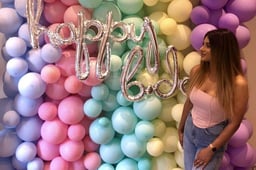 Dreamy Pastel Birthday Balloon Wall