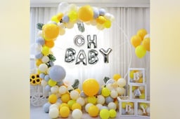 Gold and Yellow Ring Baby Shower