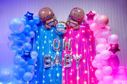 Half and Half Baby Shower Decoration