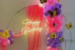 Happy Birthday Pink Butterflies Theme