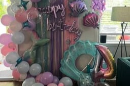 Mermaid Theme 4th Birthday Decor