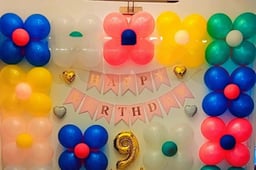 Multi color Birthday Balloon Decoration