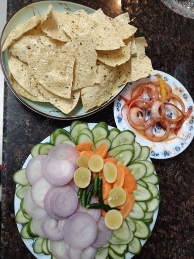 Delicious Salad, Papad prepared by COOX