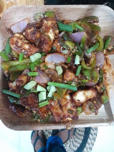 Delicious Chilli Paneer (Dry) prepared by COOX