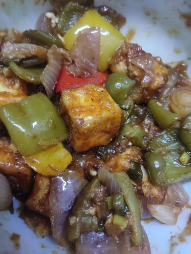 Delicious Chilli Paneer (Dry) prepared by COOX