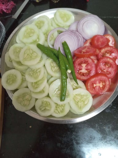 Delicious Salad, Papad prepared by COOX