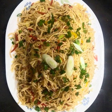 Tasty Veg Hakka Noodles cooked by COOX chefs cooks during occasions parties events at home