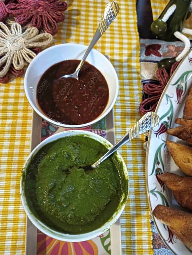 Delicious Green Chutney prepared by COOX