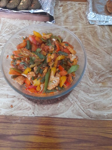 Delicious Veg Jalfrezi prepared by COOX