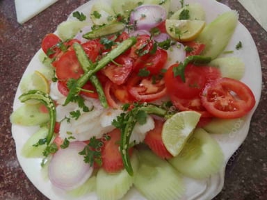 Delicious Salad, Papad prepared by COOX