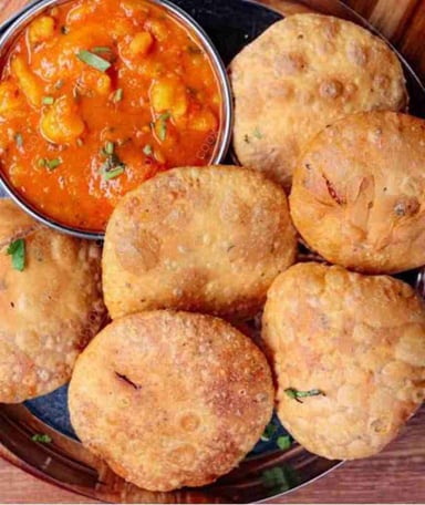 Tasty Poori Bhaji cooked by COOX chefs cooks during occasions parties events at home