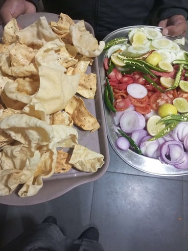 Delicious Salad, Papad prepared by COOX