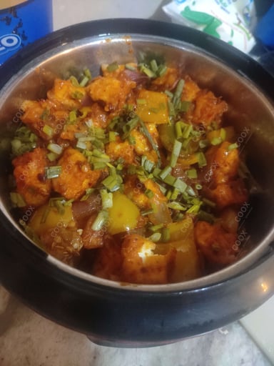 Delicious Chilli Paneer (Dry) prepared by COOX