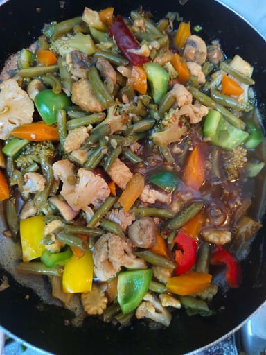 Delicious Mix Veg in Hot Garlic Sauce prepared by COOX