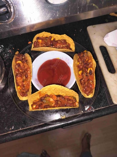 Tasty Veg Taco cooked by COOX chefs cooks during occasions parties events at home