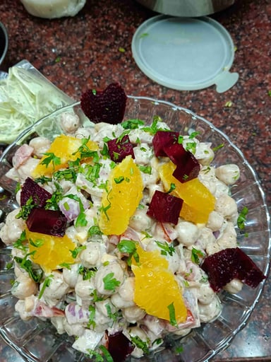 Tasty Chickpea Salad cooked by COOX chefs cooks during occasions parties events at home