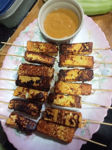 Tasty Thai Paneer Satay cooked by COOX chefs cooks during occasions parties events at home