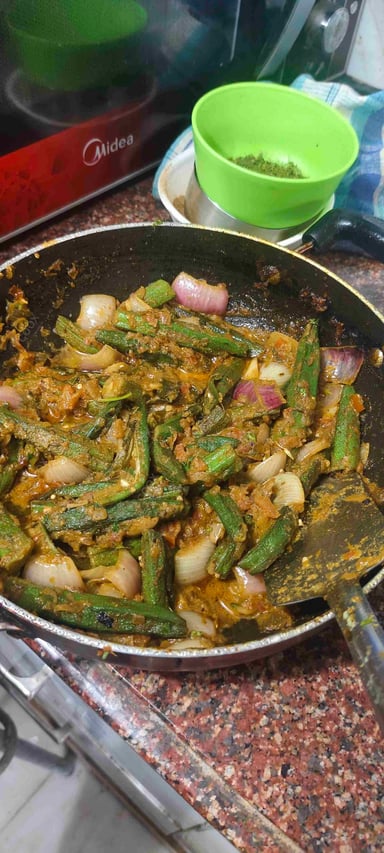 Delicious Bhindi do Pyaza prepared by COOX