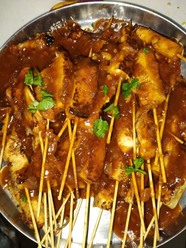 Tasty Thai Paneer Satay cooked by COOX chefs cooks during occasions parties events at home