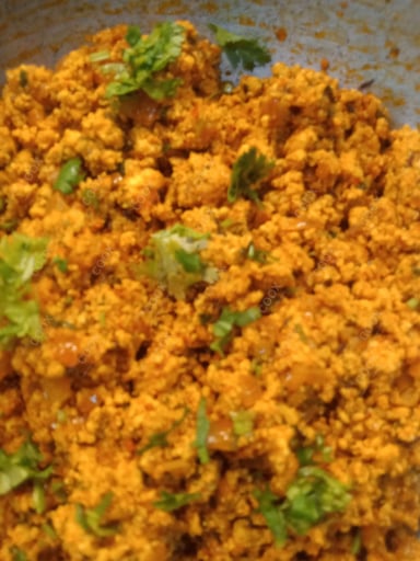 Tasty Paneer Bhurji cooked by COOX chefs cooks during occasions parties events at home