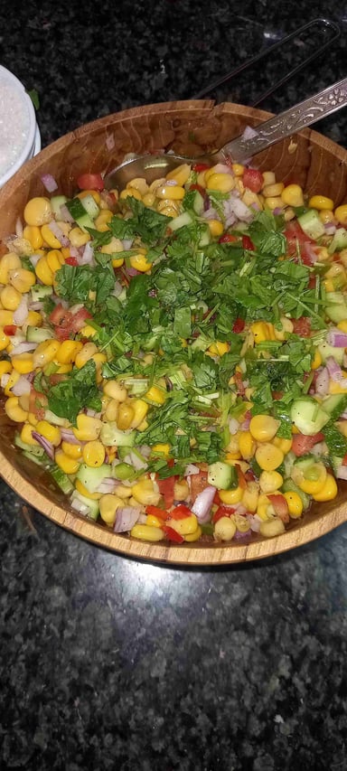 Tasty American Corn Salad cooked by COOX chefs cooks during occasions parties events at home