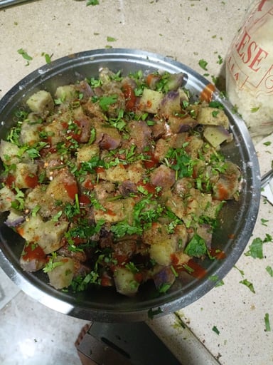 Tasty Shakarkandi Chaat cooked by COOX chefs cooks during occasions parties events at home