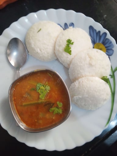 Tasty Idli Sambhar cooked by COOX chefs cooks during occasions parties events at home