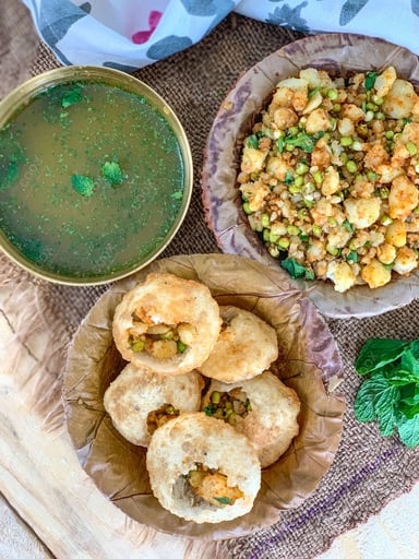 Tasty Gol Gappe (Pani Puri) cooked by COOX chefs cooks during occasions parties events at home