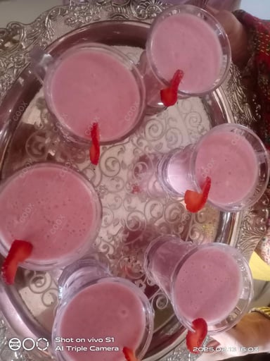 Tasty Strawberry Milkshake cooked by COOX chefs cooks during occasions parties events at home