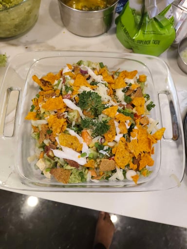 Tasty Taco Salad cooked by COOX chefs cooks during occasions parties events at home