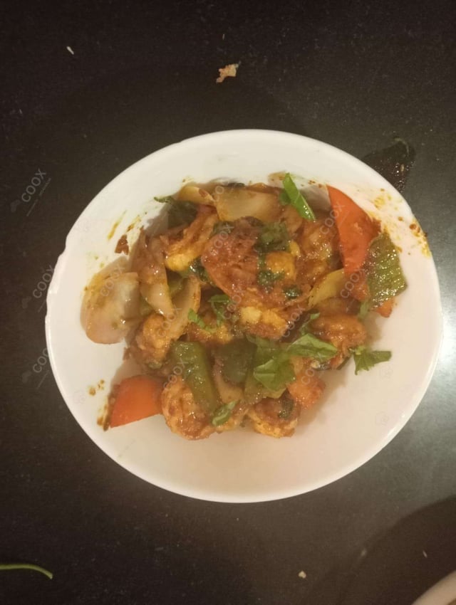 Delicious Red Chilli Prawns prepared by COOX