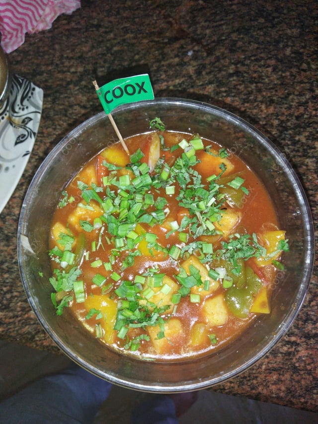 Delicious Chilly Paneer (Gravy) prepared by COOX