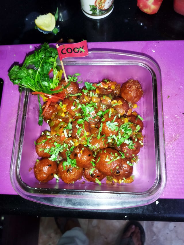 Delicious Chicken Manchurian (Dry) prepared by COOX