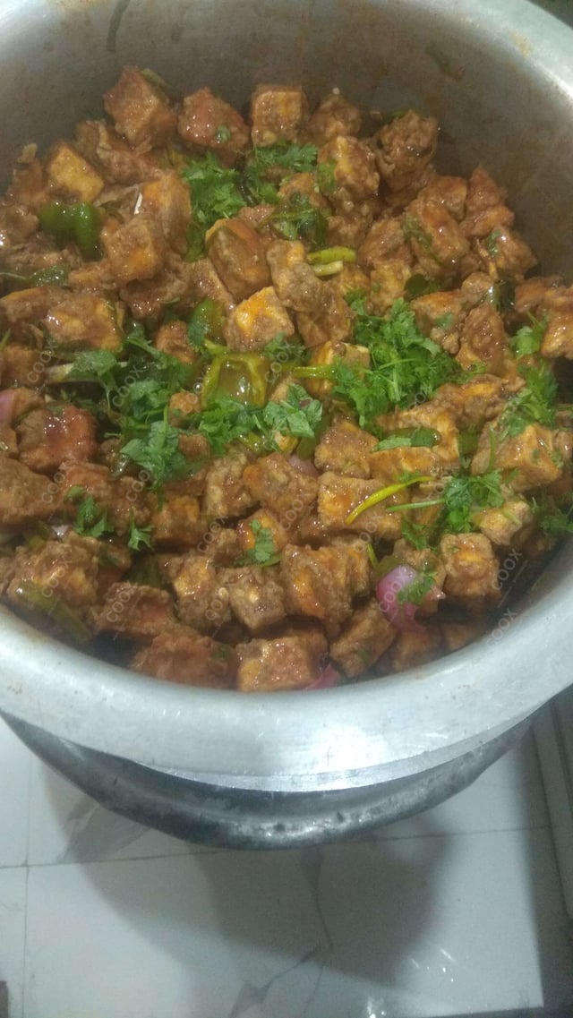 Delicious Chilli Paneer (Dry) prepared by COOX