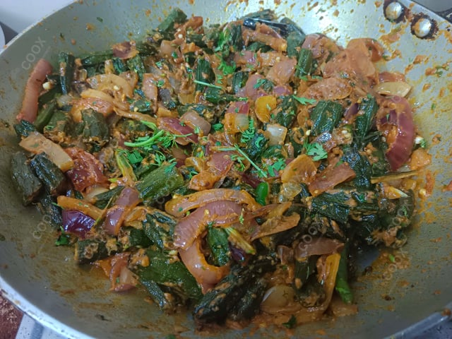 Delicious Bhindi do Pyaza prepared by COOX