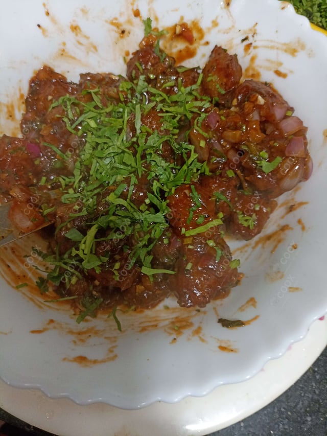 Delicious Veg Manchurian (Dry) prepared by COOX