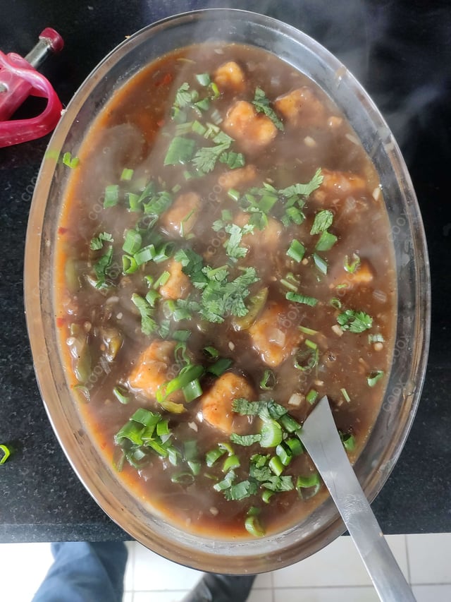 Delicious Chilli Paneer (Gravy) prepared by COOX