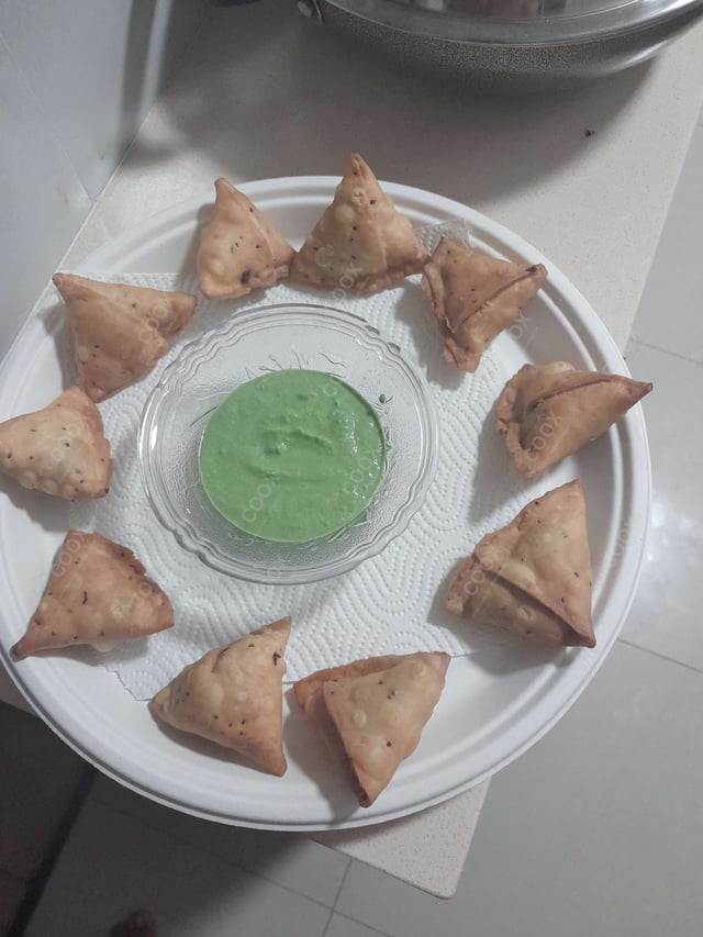 Delicious Keema Samosas prepared by COOX