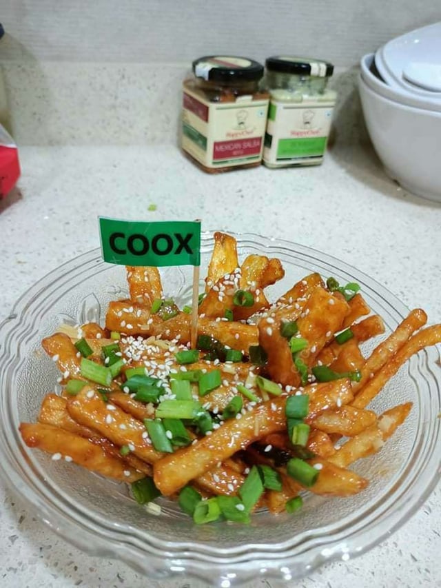 Delicious Honey Chilly Potato prepared by COOX