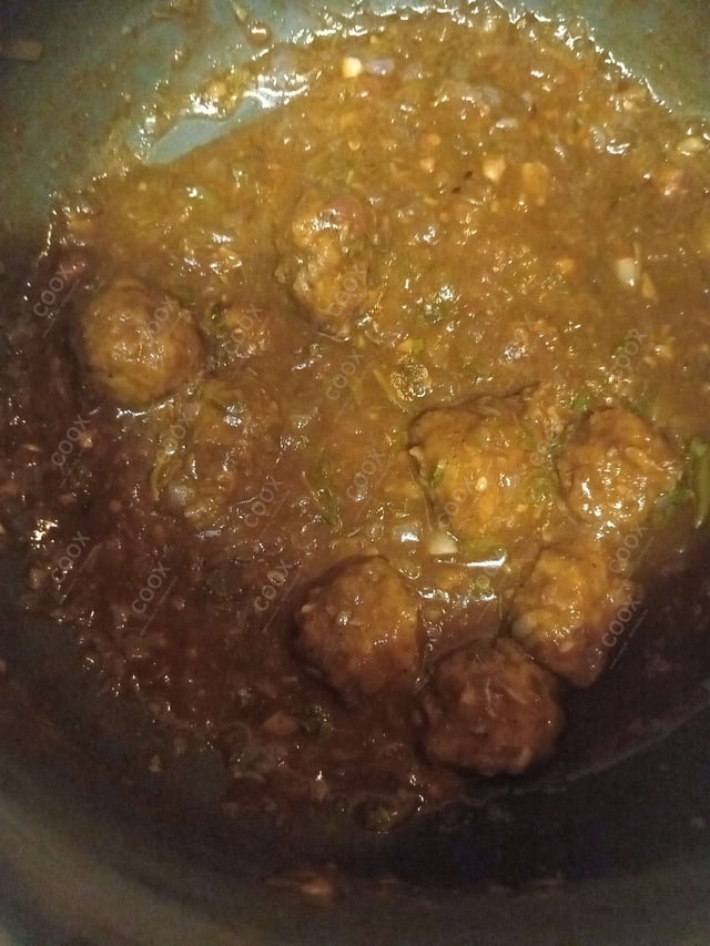 Delicious Veg Manchurian (Gravy) prepared by COOX