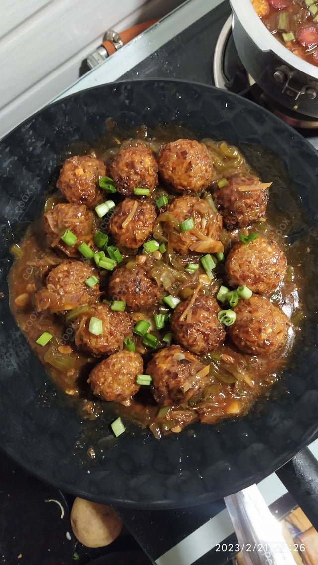 Delicious Veg Manchurian (Dry) prepared by COOX