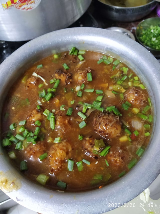 Delicious Veg Manchurian (Gravy) prepared by COOX