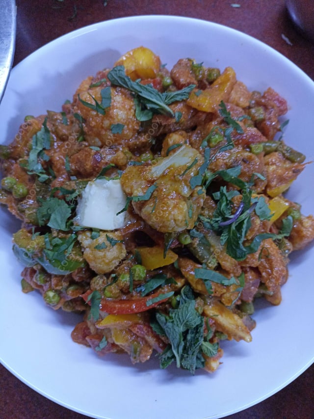 Delicious Veg Jalfrezi prepared by COOX