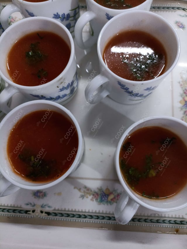 Delicious Tomato Basil Soup prepared by COOX