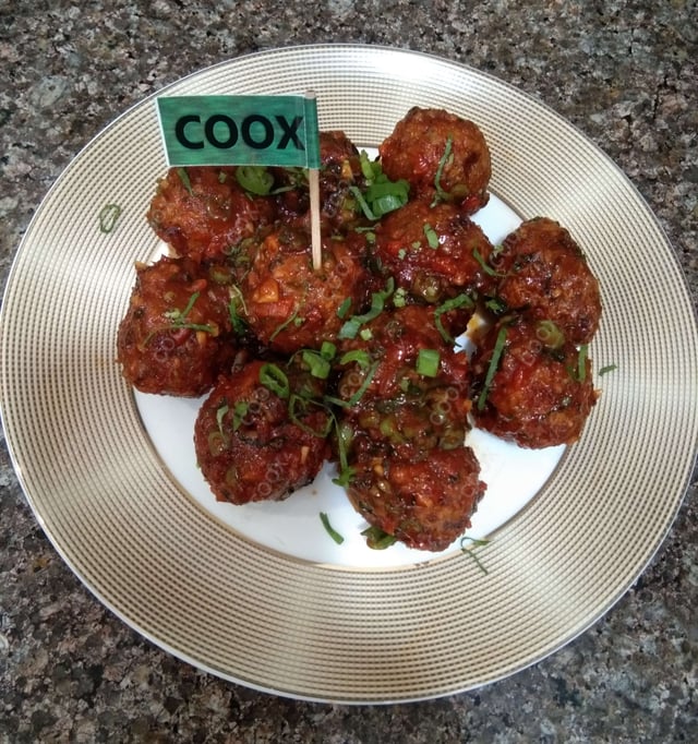 Delicious Veg Manchurian (Dry) prepared by COOX