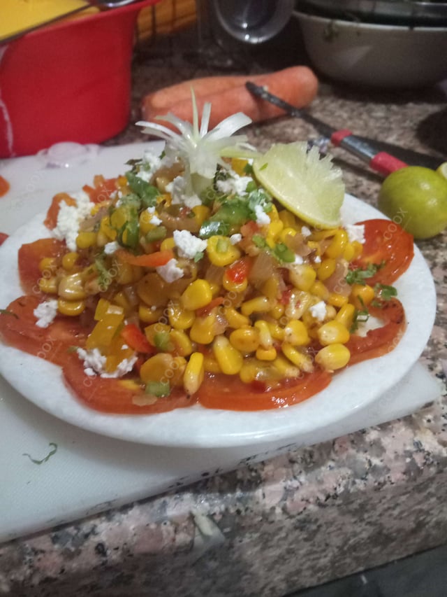 Delicious Corn Chaat prepared by COOX